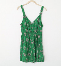 Urban Outfitters NWOT Summit Surplice Floral Mini Dress Sleeveless Green Medium