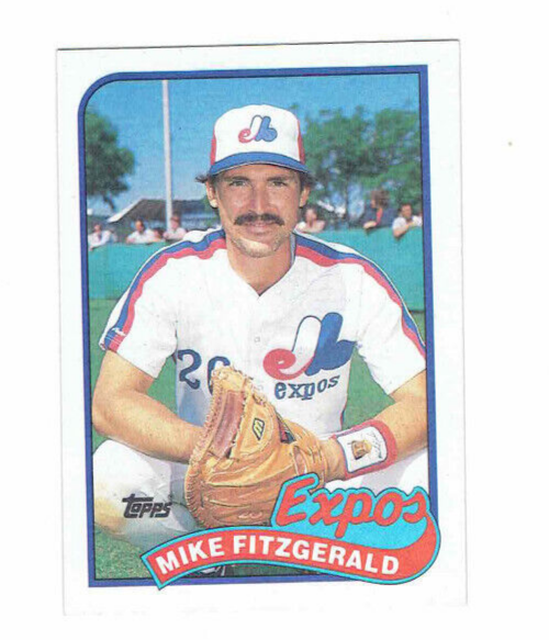Mike Fitzgerald Montreal Expos Catcher #23 Topps 1989 #Baseball