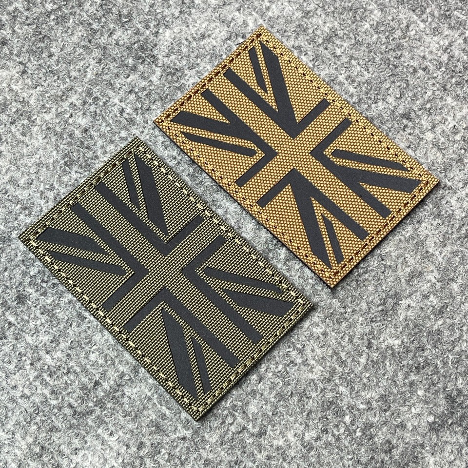 British Army Style Union Jack IR Laser Cut Flag Morale Patch for UBACS ...