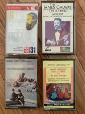 Lot of 4 Classical Music Cassette Tapes - Brahms Mozart  More   TESTED