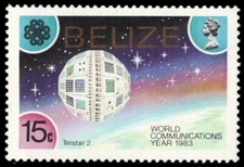 BELIZE 686 - World Communications Year "Telstar 2 Satellite" (pb84584)