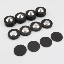 4Sets Black Steel Diameter 49mm Sound Isolation Feet Speaker Spikes Amplifier