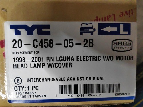 BRAND NEW Fits Renault Laguna Headlight Lh Left Ns Nearside Passengers 1998-2001 - Picture 6 of 15