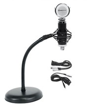 Rockville RCM03 Studio Podcast Recording Microphone Samson Gooseneck Mic Stand