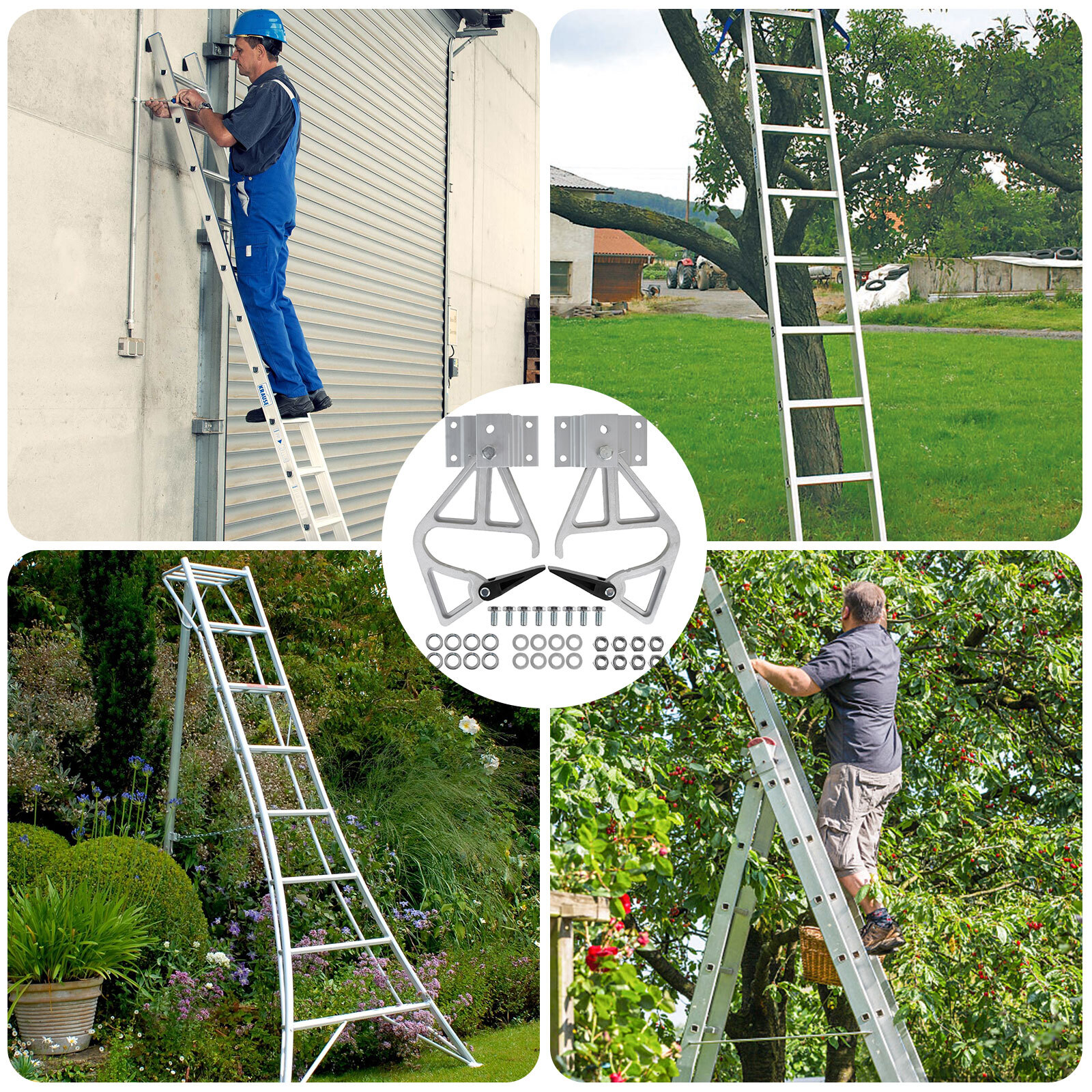 2Pcs Extension Ladder Locks Aluminum Alloy Rung Ladder Lock Kit Sturdy