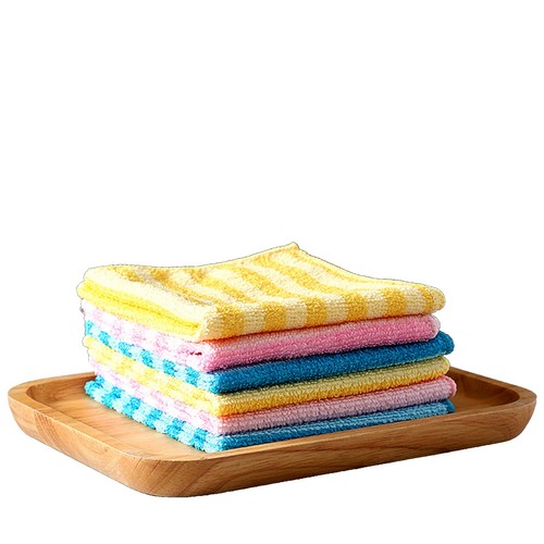 Set Of 2 Microfiber Dishcloths – Nautical Houses & Anchors Design, 12x12 Inches