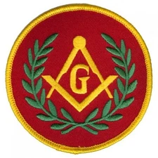 Masonic Gold & Red patch -  Masonic Riders