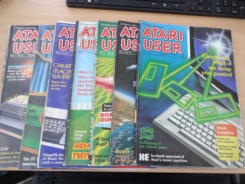 7 magazines ATARI USER 1985 / 1986