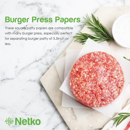 Patty Paper - Hamburger Press Patty Paper Sheets 4.75X5" - 1000 Non Stick Wax Bu - Picture 3 of 12