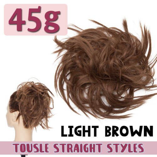 85G Thick Real as Human Messy Bun Hair Piece Scrunchie Updo Wrap Hair Extension - Picture 27 of 49