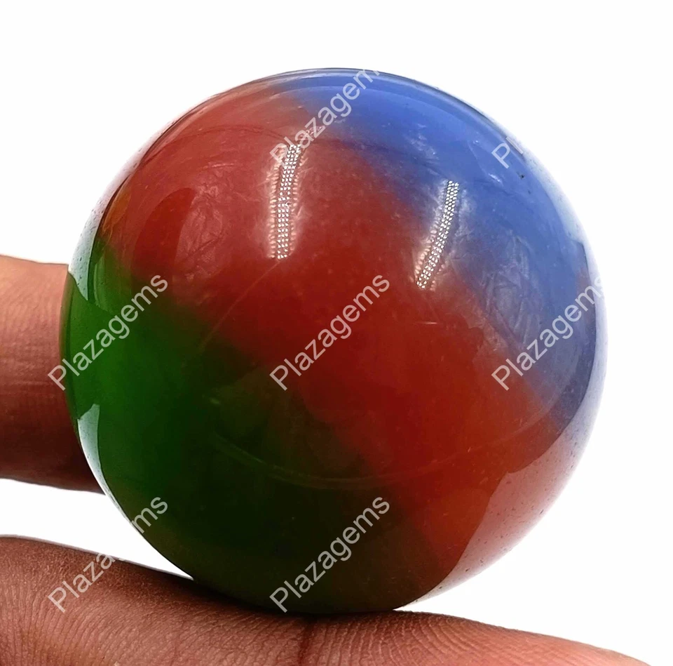 BOLA OJO DE GATO BICOLOR CREADA EN LABORATORIO CERTIFICADA 365 CT/34X34 MM PIEDRA PRECIOSA SUELTA EKK Foto 2 de 4