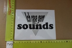 Alter Aufkleber HiFi Audio Tuning Tape TV AutoRadio Lautsprecher SOUNDS