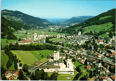 Aerial View of Wattwil mit Spital, Switzerland Postcard