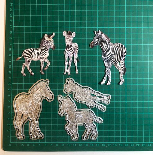 Safari Animal Family Die Sets - Tigers - Giraffes - Zebras - Picture 11 of 11