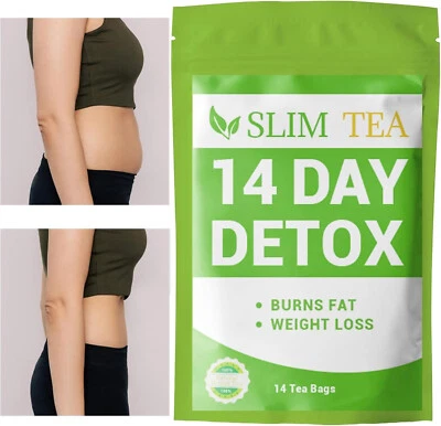 MARKENLOS 14 Tage Detox Tee zur Gewichtsabnahme und Entgiftung 100% natürliche Zutaten