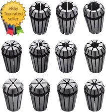 ER 16 Collet Set12PCS ER 16 Spring Collet Set 1/32 3/8 Fit for CNC Milling Lathe