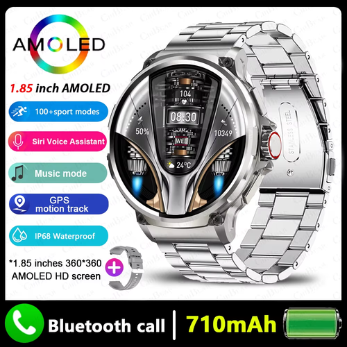 2024 Smart Watch 1.85" AMOLED GPS Call Tracker For Huawei Xiaomi Men - Picture 10 of 13