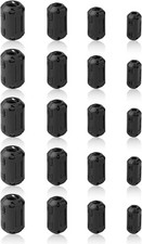 20 Pack Ferrite Chokes Bead Ring Core RFI EMI Noise Suppressor Filter Cable Clip