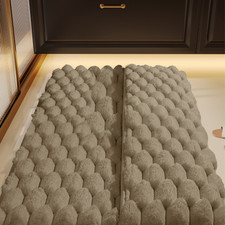 Bathroom Foot Mat 40x60cm Polyester Quick Dry Soft 30mm Padding Non Slip Base