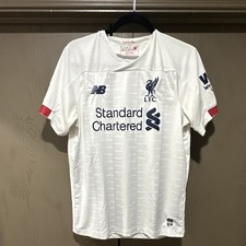 New Balance Liverpool Official Soccer Jersey White Red Navy Size M 2019/2020