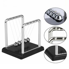 Black Newton's Cradle Steel Balance Small Pendulum Balls Physics Desk Toy