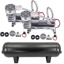 200 Psi Air Compressor 2pcs4-gallon Air Tank For Train Horns Suspension