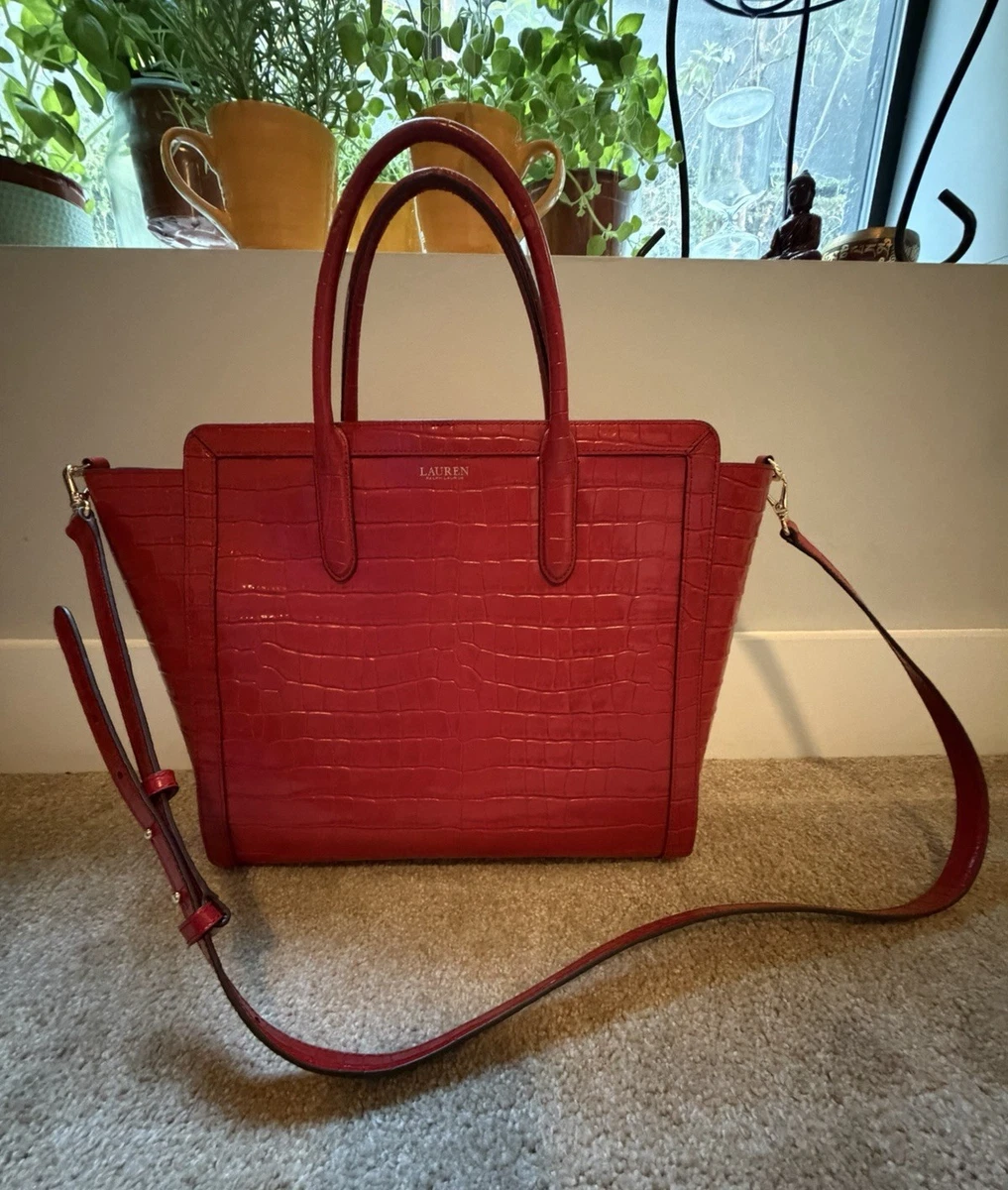 Lauren Ralph Lauren Satchel/Top Handle Bag Red Bags & Handbags for