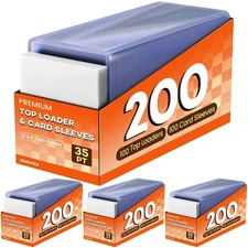 800 Card Sleeves Top Loaders for Cards, 3" x 4" Hard Plastic Toploaders, Base...