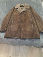MensSheepskin Shearling Coat by NERSEY Size XL Very Good Condition
