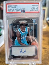 JT THOR 2021-22 Panini Prizm Basketball Mojo RS-JTT Rookie AUTO RC PSA 9/10