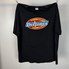 Rare VINTAGE DEFTONES T SHIRT Size XL DICKIES 90S EURO Black 