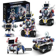 5-in-1 RC Robot Building Kit 603PCS APP Programmable STEM Toy K96164