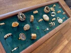 Vintage Gold Tone Ring Lot – 25 Mixed Costume Jewellery Rings Stones Avon Etc