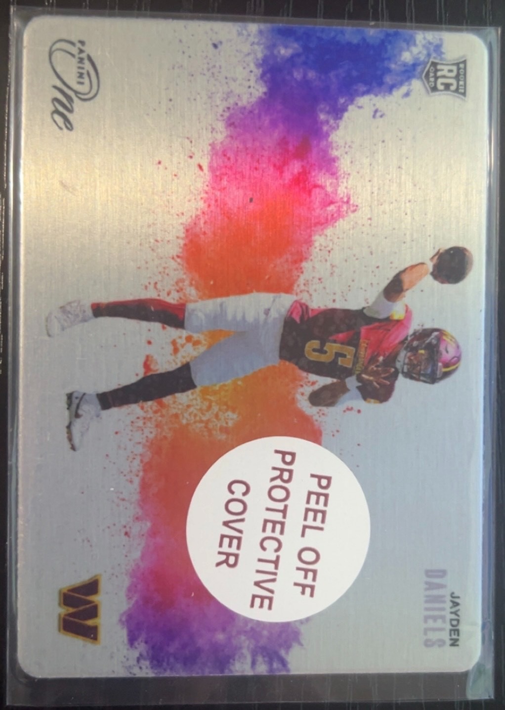 Jayden Daniels Rookie Color Blast 2024 Panini One Case Hit Commanders