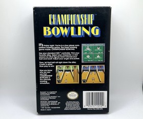 Championship Bowling ( Nintendo NES ) Authentic Tested Complete CIB w/ Poster