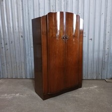 1950's walnut veneered wardrobe
