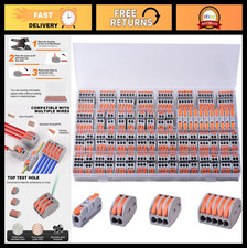 120PCS Quick Wire Splice Connectors, Push-in Lever Connectors Kit, 2/3/5 Conduct