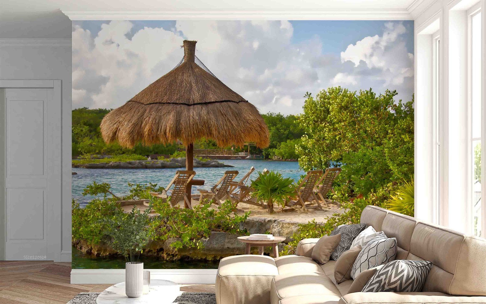 3D Forest River Summer Landscape Wall Murals Wallpaper Murals Wall Sticker