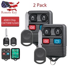 2 Keyless Entry Remote Fob 4b 4d63 Chip Ignition Key For Ford Lincoln Mercury