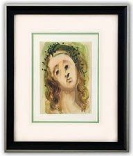 Salvador Dali- Original Color Woodcut on B.F.K. Rives Paper "Purgatory 10"