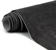 Suede Wrap Self-Adhesive Black Suede Car Interior Wrap 17In X 70In Microfiber Fe