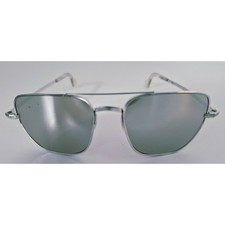 VINTAGE NEW 1970's Silver Frame w/Tinted Mirror Lens Aviator Sunglasses Japan