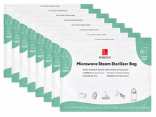 HORIGEN Microwave Steam Sterilizer Bags Lot of 8 Reusable Baby Bottle Pump Bag