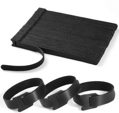 8 Inches Reusable Cable Ties | Adjustable Cord Wraps, Cable Straps | Hook & Loop