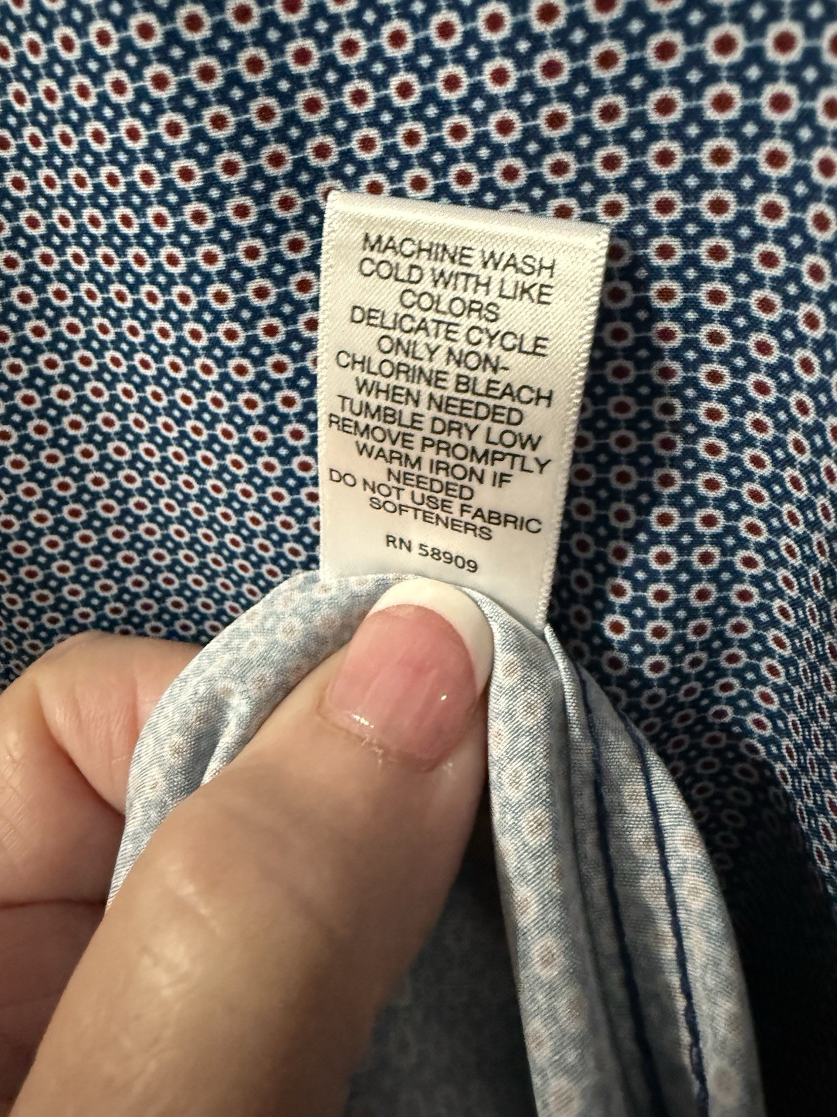 Murano Performance Long Sleeve Button Down Blue/W… - image 22