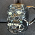 Vintage McCoy USA Pottery King Kong Gorilla Handled Cup Coffee Mug Black