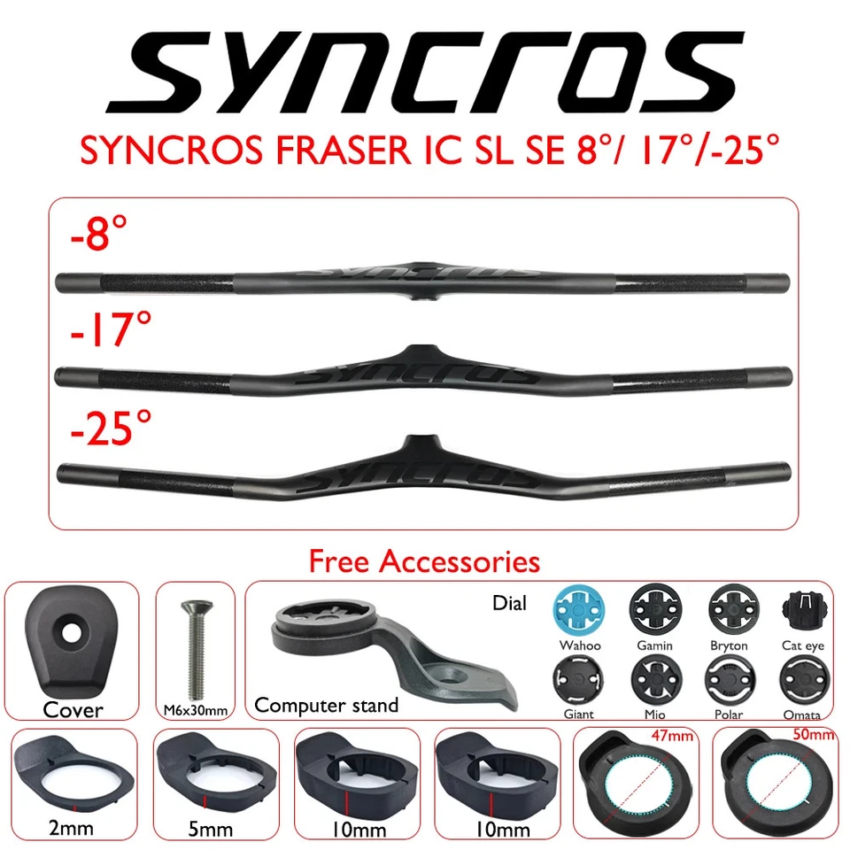 Carbon Fiber Mountain Bike Integrated Handlebar with Stem Angle -8/-17/-25Degree - Image 4 of 4