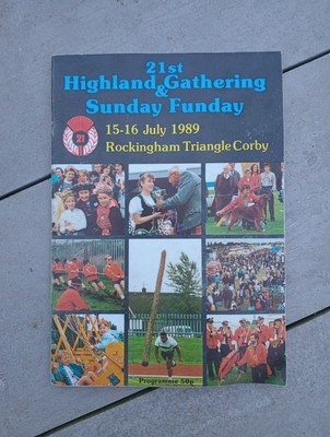 Schönes Vintage Corby Highland Gathering Sunday Funday Programm 1989