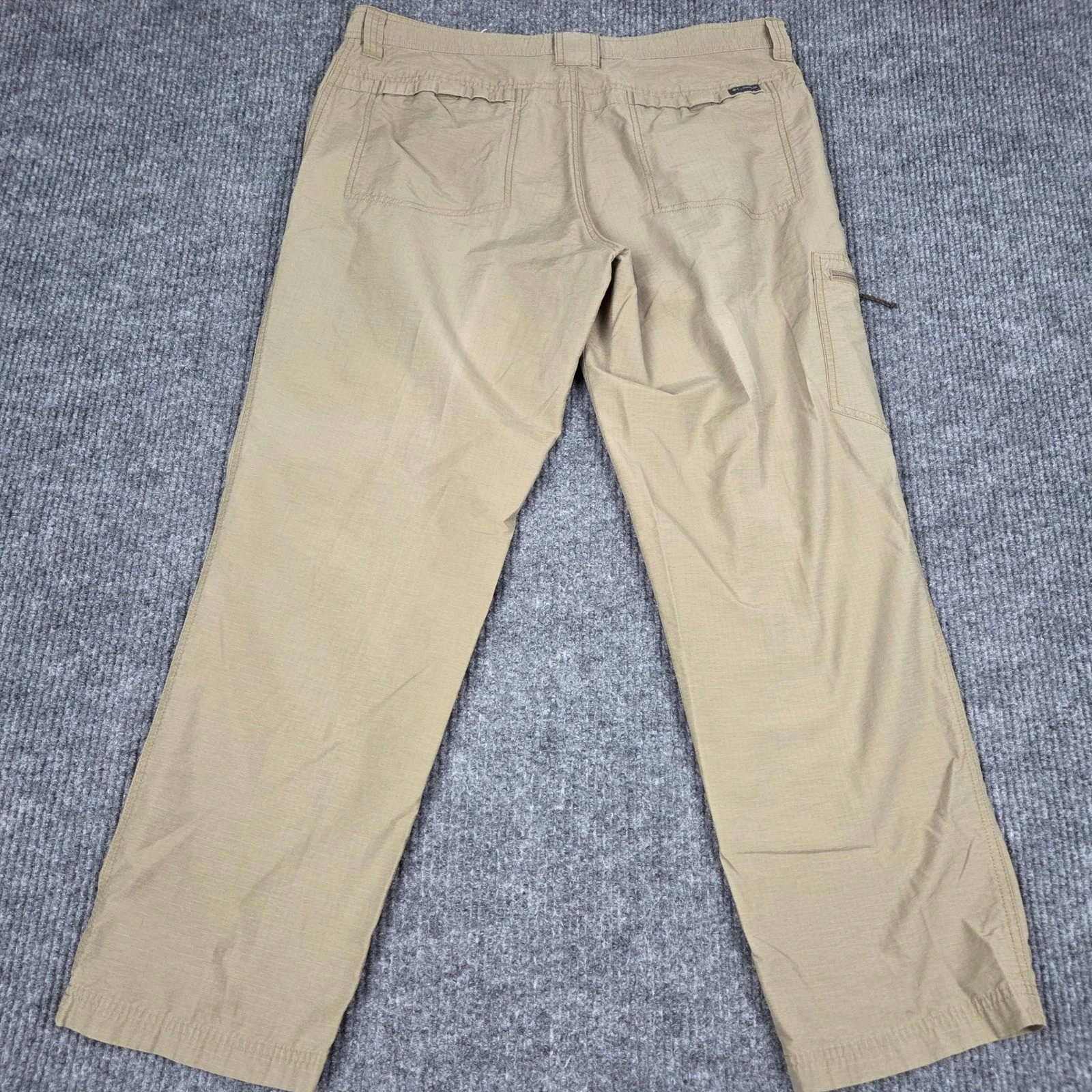 Columbia Mens 38x30 Tan Ripstop Cargo Hiking Pants Straight Leg RN69724 CA05367