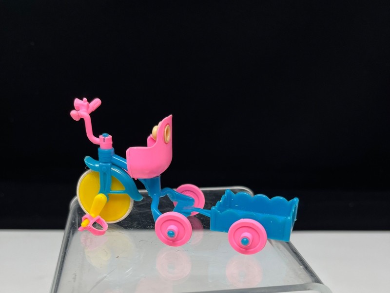 VINTAGE 1967 MATTEL LIDDLE KIDDLE TRACY TRIKEDIDDLE TRICYCLE WITH WAGON WOW!!